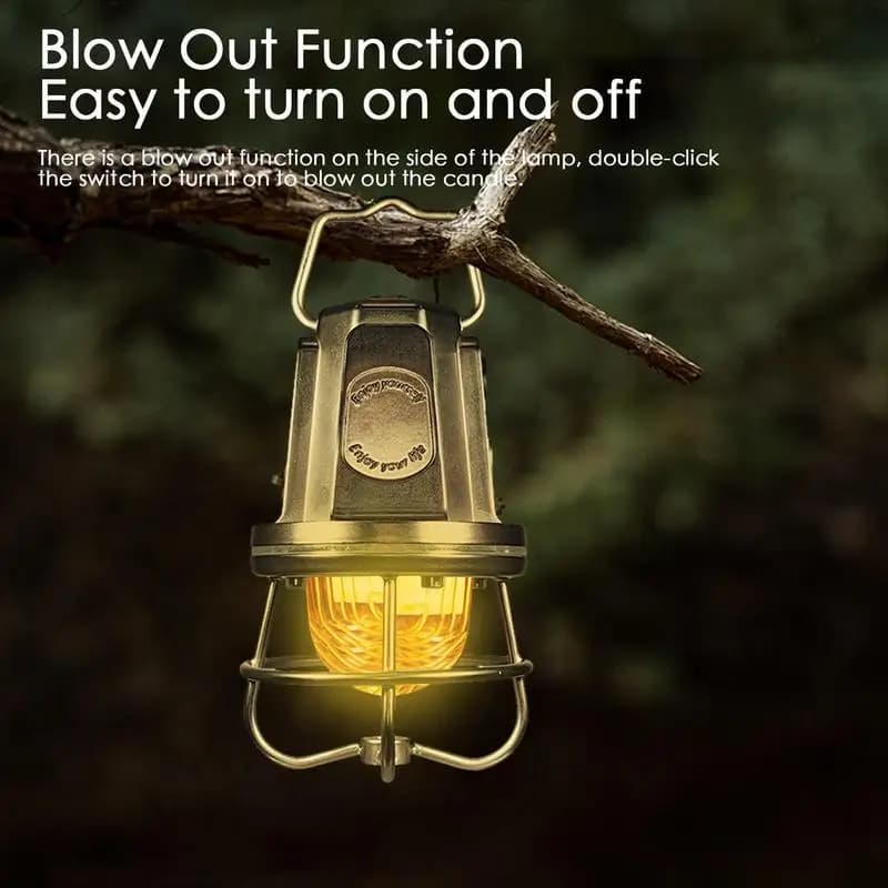 Outdoor Camping Lights Vintage Rechargeable Long Battery Life Camp Lighting with Adjustable Lighting Modes for Living Room