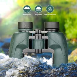 8.5X Outdoor Waterproof Binoculars with BAK4 Prism for Travel Bird Watching Hunting with Carrying Bag