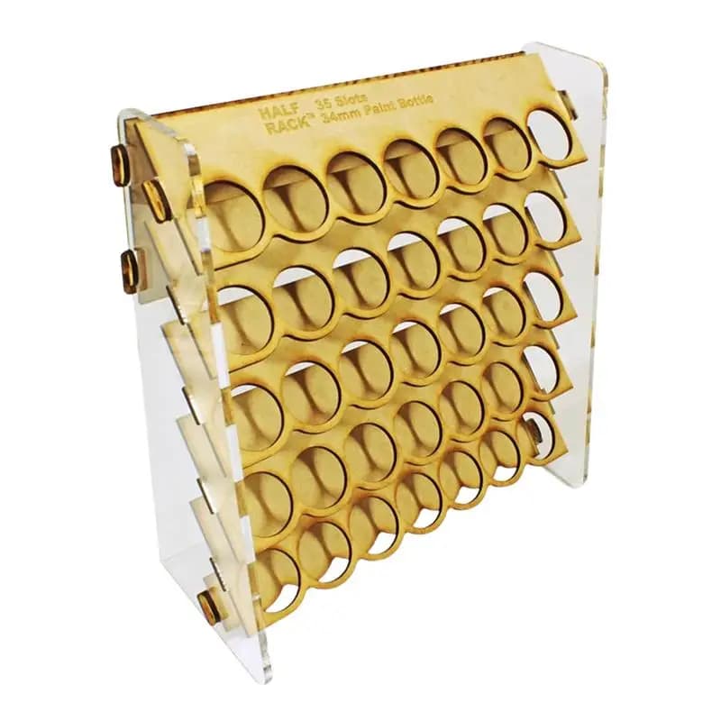 35 Slots Paint Bottle Rack Wooden Paint Storage Rack Multi-Layer Wooden Organizer Stand Easy to Assemble for Miniature Paint Set