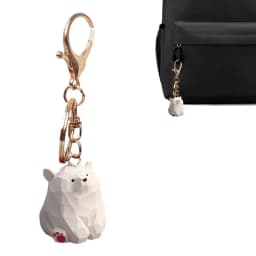 Carved Bear Keychain Wood Bear Keychain Keyring Clip Charm Bear Keychain Toys School Bag Backpack Pendant For Kid Girls Women
