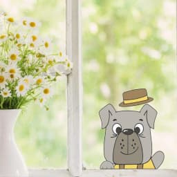 Dog Peeking Car Decal Car Window Decal Humorour Peep Animal Decorative Stickers For Wall Snowboard Motorcycle Computer