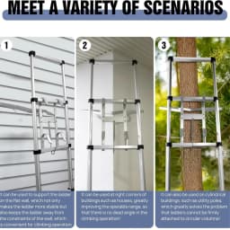 DayPlus V-Shaped Ladder Bracket Tool Ladder Accessory Bracket Stabiliser For Corners, Walls, Windows, Trees