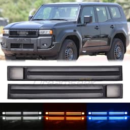 LED DRL Daytime Running Light for Toyota Land Cruiser Prado J250 LC250 2024+ Fog Lamp w/ Sequential Dynamic Turn Signal Daylight