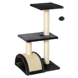 PawHut Cat Tree Tower, 72cm Climbing Activity Centre with Sisal Scratching Post, Pad, Hanging Ball, Toy