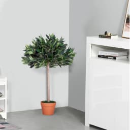 Outsunny Artificial Olive Tree Plant In an Orange Pot 90 cm for Home or Office