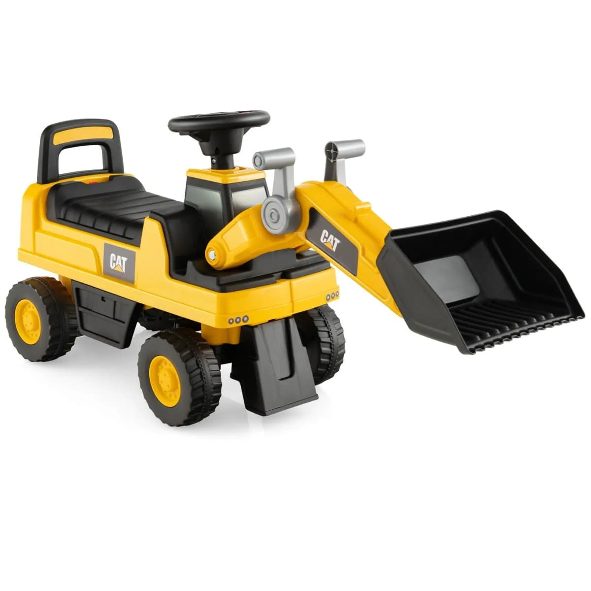 DORTALA Kids Ride-on Excavator Construction Bulldozer Truck Toddlers Sliding Toy Car