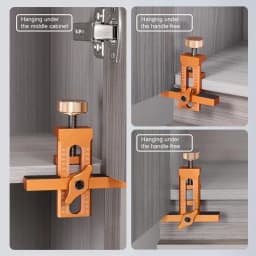 Cabinet Door Mounting Jig With Support Arm&Clamp Aluminum Alloy Tool For Installing Cabinets Adjustable Clamping Range 7-40mm