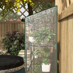3 Tier Mini Greenhouse Portable Green House W/ Roll-Up Doors, 151H X 143Wcm