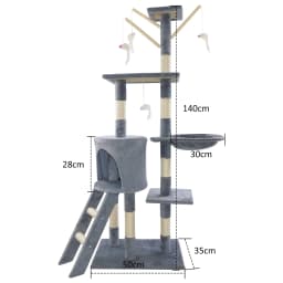 Multi-Level Cat Nest Cat Tree with Condo Cat Scrapers Cat Accessories gatos Scratching post for Kitten Furniture Large Cat Tower
