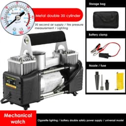 Portable Car Air Compressor 12V High Pressure Inflator Pump Power Car Tyre Inflator with LED Inflator for Auto Car Motorcycles