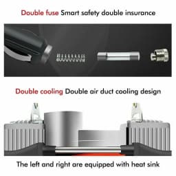 Portable Car Air Compressor 12V High Pressure Inflator Pump Power Car Tyre Inflator with LED Inflator for Auto Car Motorcycles