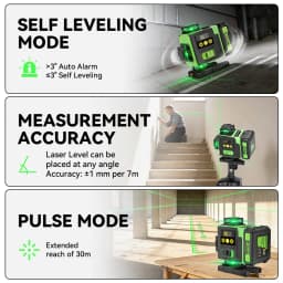 HGLINE 16 Lines Laser Level APP Remote Control Horizontal Vertical Levels Machine Power Display Laser Leveling With 100cm Tripod