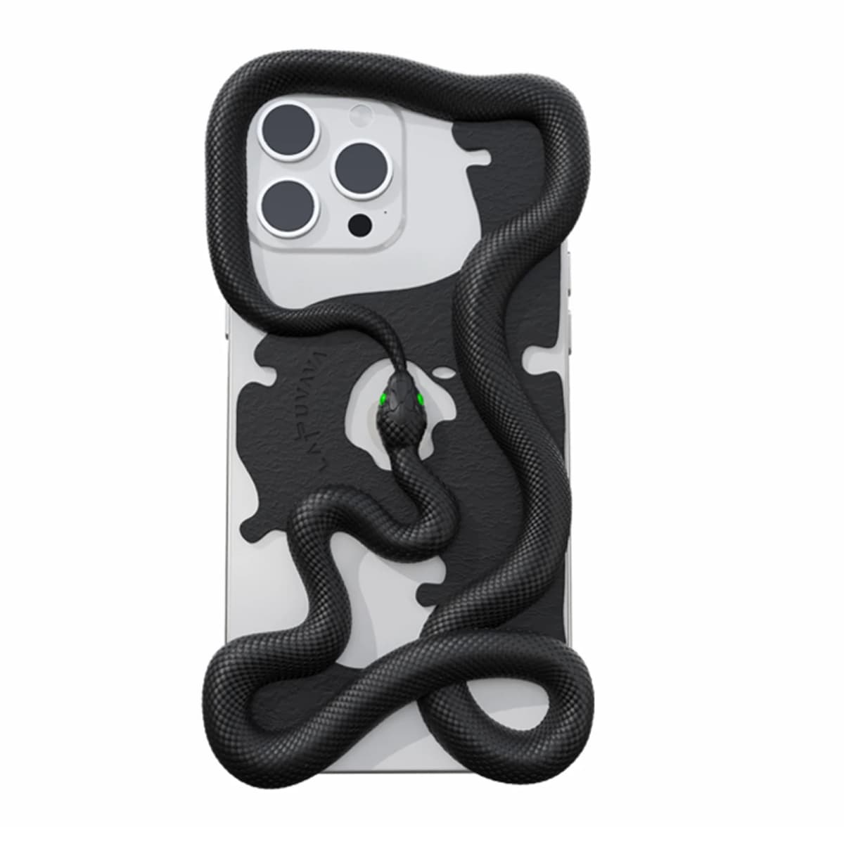 Cool 3D Snake Printed Mobile Phone Case, Fashionable 3D Snake Phone Case - Bold and Trendy Phone Case for iPhone 14 Pro