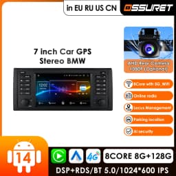 Carplay Android Auto Radio Multimedia Player for BMW E39 E53 M5 1995-2003 GPS Navigation Stereo HeadUnit Car Intelligent Systems