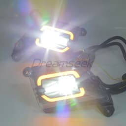 LED DRL Daytime Running Light for Chevy Silverado 1500 2500HD 3500HD 2019-2023 Fog Lamp with Turn Signal Driving Light Daylights