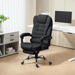 Vinsetto Ergonomic Heated 6 Points Vibration Massage Office Chair, Black
