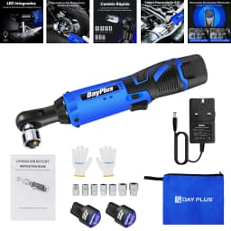 Cordless Electric Ratchet Wrench Set - 12V Power Tool Electric Wrench 3/8",High Torque 90° Power Tool