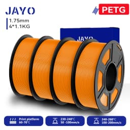 JAYO 4.4KG 3D PETG/PETG Transparent Filament 1.75mm Filament For Bambu FDM 3D Printer PETG Neatly Wound 3D Printing Material