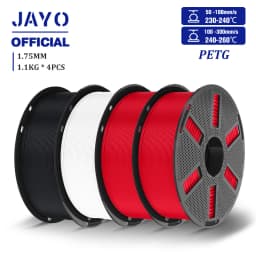 JAYO 4.4KG 3D PETG/PETG Transparent Filament 1.75mm Filament For Bambu FDM 3D Printer PETG Neatly Wound 3D Printing Material