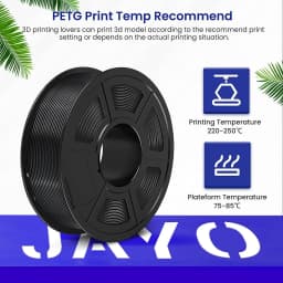 JAYO 4.4KG 3D PETG/PETG Transparent Filament 1.75mm Filament For Bambu FDM 3D Printer PETG Neatly Wound 3D Printing Material