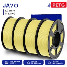 JAYO 4.4KG 3D PETG/PETG Transparent Filament 1.75mm Filament For Bambu FDM 3D Printer PETG Neatly Wound 3D Printing Material