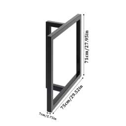 Livingandhome Height Metal Table Legs Furniture Accessories Anti-slip Black Iron Table Leg Round Metal Table Legs