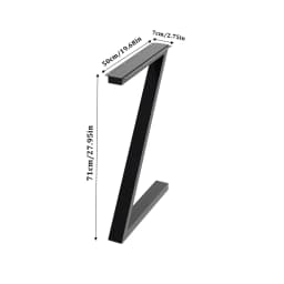 Livingandhome Height Metal Table Legs Furniture Accessories Anti-slip Black Iron Table Leg Round Metal Table Legs