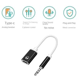 3.5mm Male to Type-c Female Converter Headphone Converter Aux Cable Type-C To 3.5mm Jack Converter for MP3 Player, Laptop,Tablet