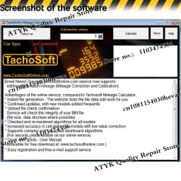 Diagnostic Software TachoSoft Mileage Calculator 23.1 Auto Repair Diagnostic Pour Voiture Inspection Tools Code Reader Program