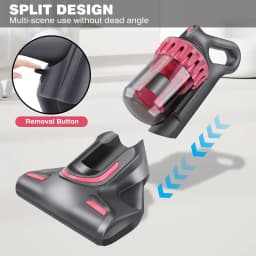 BRIEFNESS Cordless Dust Mite Collector Handheld Dust Mite Collector Mattress Cleaner with UV Light Vacuum Cleaner