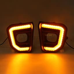 LED DRL Daytime Running Light For Ford Everest U704 2022 2023+ Front White Driving Fog Lamp Cover W/ Yellow Dynamic Turn Signal