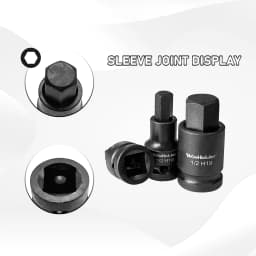 WinHolder 10PCS 1/2 Drive Impact Hex Socket Set H4, H5, H6, H7, H8, H10, H12, H14, H17 & H19 European Style Allen Key CR-V Steel