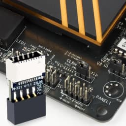 USB 2.0 9-Pin Male to Type E Female Front Panel Socket to 9Pin Mainboard Header Extension Adapter Connector for Desktop PC PH721