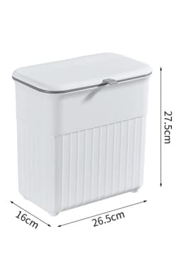【Lifeideas】Door Hanging Trash Can Kitchen Bathroom Toilet Waste Storage with Inner Barrel Wall Mounted Garbage Rubbish Bin