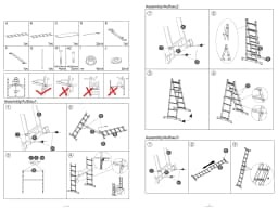 Aluminium Working Ladder Step Platform Multi Purpose Scaffold Tower 3 IN 1 Folding Working Scaffold Scaffolding Platform Ladder