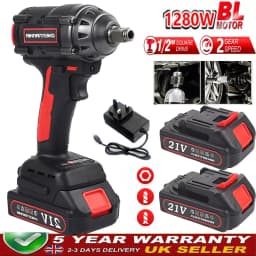 1000Nm 1/2" Cordless Electric Impact Wrench Drill Gun Ratchet Driver 1/2Battery