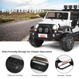 DORTALA 12V Kids Electric Ride On Car 2-Seater Battery Powered Truck
