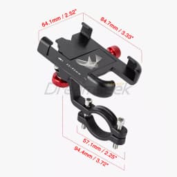 Bicycle Motorcycle Handlebar 360 Degrees Cell Phone Holder Mount Bike GPS Bracket Clip Stand Universal Anti-shake Aluminum Alloy