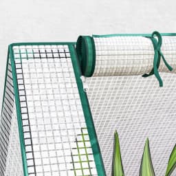 Raised Garden Bed with Greenhouse, Planter Box with Cover, White and Dark Gray