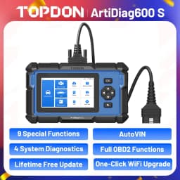 TOPDON ArtiDiag600S OBD2 Scanner Diagnostic Tool Code Reader Oil/BMS/ABS/SAS/EPB/DPF/TPMS/Throttle Engine Test Scan
