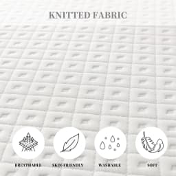 Good Nite Single Double Mattress 6.2 Inch - Medium Firm Memory Foam for Body Support, Breathable OEKO-TEX Skin-Friendly Fabric