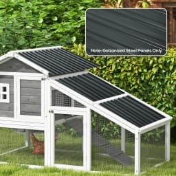12 Pack Roofing Sheets, Galvanized Metal Panels for Greenhouse Shed, Dark Grey