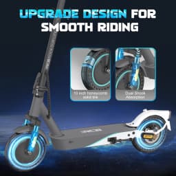 RCB R19 Electric Scooter for Adults, Foldable E-Scooter 400W 36V 10.4Ah, 30-35km Long Range, 25km/h, 3 Speed Modes, 10" Honeycomb Tyres, Dual Brake & Suspension, 150kg, APP Control