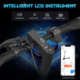 RCB R19 Electric Scooter for Adults, Foldable E-Scooter 400W 36V 10.4Ah, 30-35km Long Range, 25km/h, 3 Speed Modes, 10" Honeycomb Tyres, Dual Brake & Suspension, 150kg, APP Control