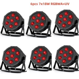 6pcs/LED Par 12x18W RGBWA UV HOT Light 12x12W /7X12W /7x18W RGBWA UV 6in1 LED DJ Wash Light Stage Lighting Dj Party Disco