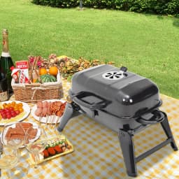 Voltsify Portable Charcoal Grill BBQ for Outdoor Patio, 68cm W X 34cm D X 36cm H