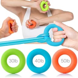 Hand Grip Power Exerciser Strength Trainer Gym Ring Finger Training 30/40/50LB