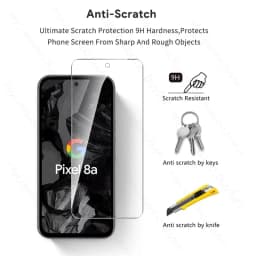 8 In 1 Tempered Glass For Google Pixel 8a 7a 6a 5G Camera Lens Screen Protector On Gogle Googe Pixel8a Pixle 8 Pro 8Pro 7 6 5G
