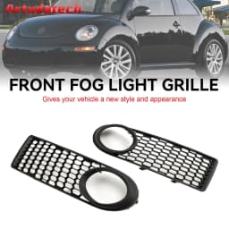 Artudatech Front Bumper Fog Light Grille Fit VW Volkswagen Beetle & Beetle Convertible
