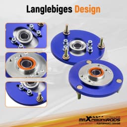 2xAdjustable Rear Lower Camber Control Arms AND Camber Plate For BMW E36